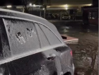 Frio chega com chuva congelada e neve na Serra catarinense (VÍDEOS)