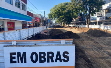 Obra do calçadão de Araranguá deve ser entregue em dezembro
