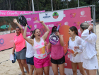 Confira as imagens das campeãs do Open Viva Mais de Beach Tennis
