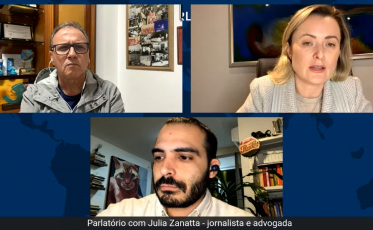 Adelor Lessa e Upiara Boschi recebem Júlia Zanatta no Parlatório