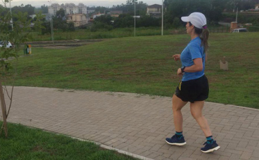 Desde cedo tem gente correndo no Parque dos Imigrantes