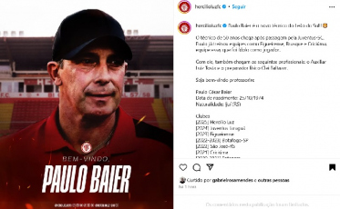 Paulo Baier assume o comando do Hercílio Luz e se prepara para novo desafio no Campeonato Catarinense