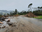 Com chuva, pontes bloqueadas no interior de Siderópolis