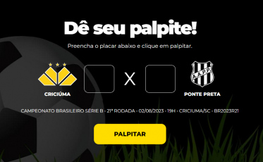 Criciúma x Ponte Preta: saiba quem ganhou o Bolão do Bistek