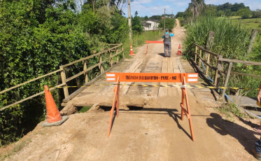 Ponte entre Içara e Morro da Fumaça cedeu
