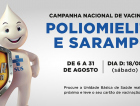 Campanha Nacional contra a Poliomielite e Sarampo inicia na próxima segunda feira