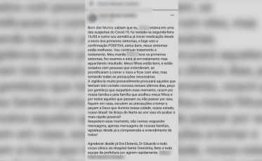 Em Braço do Norte, terceiro caso é autodeclarado via redes sociais