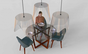 Covid-19: designer cria maneira mais segura para idas à restaurantes