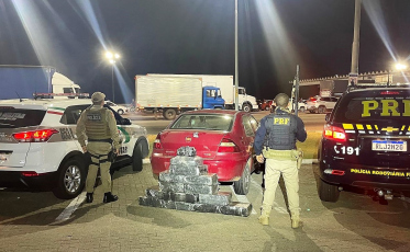 Porto Belo: Com 151 quilos de maconha em veículo, homem é preso na BR-101