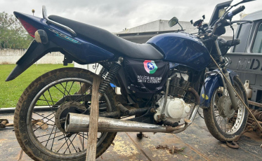 Nova Veneza: PM recupera moto que havia sido furtada em Criciúma