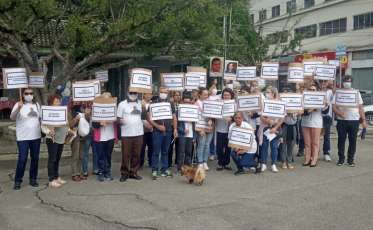 Caso Alisson: familiares e amigos protestam em Lauro Müller