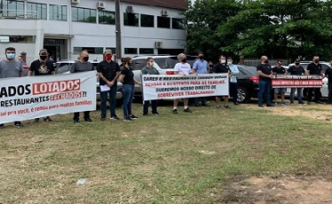 Setor da gastronomia organiza protesto estadual