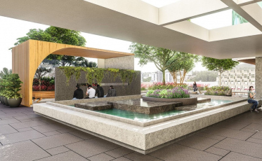 Praça elevada, um dos ineditismos do Santa Vita