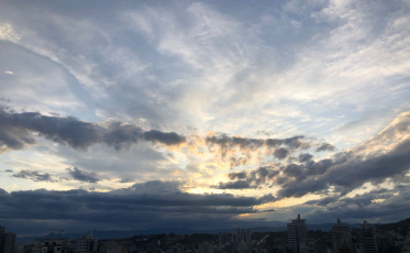 Tempo segue nublado ao longo da semana no Sul do Estado