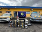 PRF e PM apreendem quase meia tonelada de maconha em caminhonete roubada
