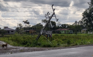 Boa parte do extremo Sul sem energia elétrica