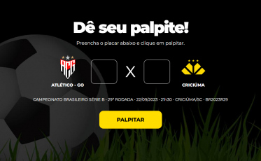 Atlético/GO x Criciúma: participe do Bolão do Bistek