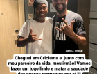 Ronaldinho e Maicon já estão em Criciúma para o Jogo das Estrelas