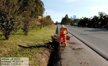 Nova sinalização e limpeza na SC-108