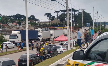 Em SC, há 21 pontos de interdição em rodovias estaduais devido às manifestações