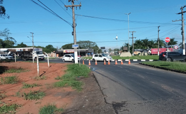 Atenção, motoristas: DTT bloqueia trânsito na rotatória do 28° GAC