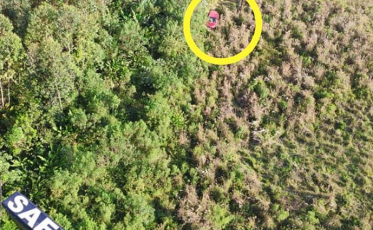 Saer ajuda na localização de veículo escondido em mata