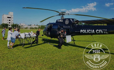 Saer transportou duas vítimas de queimaduras