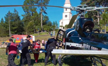 Após queda de árvore, homem é socorrido por aeronave da Polícia Civil 