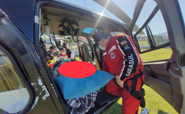 Sarasul atua na transferência de paciente em Imaruí