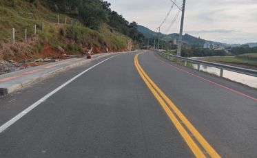 Rodovia Serramar: Trecho que liga Pedras Grandes a Orleans está quase concluído (FOTOS)