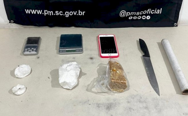 Duas pessoas são presas por tráfico de drogas em Sombrio