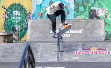 Antes das pistas, skatistas do STU National participam de ação ambiental em Criciúma