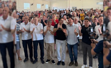 Na festa de aniversário, candidato desiste e anuncia quem vai apoiar