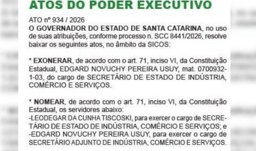 Jorginho nomeia Leodegar secretário de industria e comércio