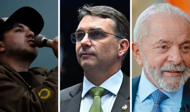 Renan, Flávio e Lula em Santa Catarina