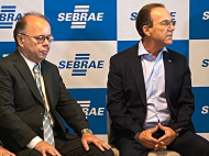 Renato Carvalho, presidente do Conselho Estadual do Sebrae; e Décio Lima, presidente nacional do Sebrae | Foto: Adelor Lessa