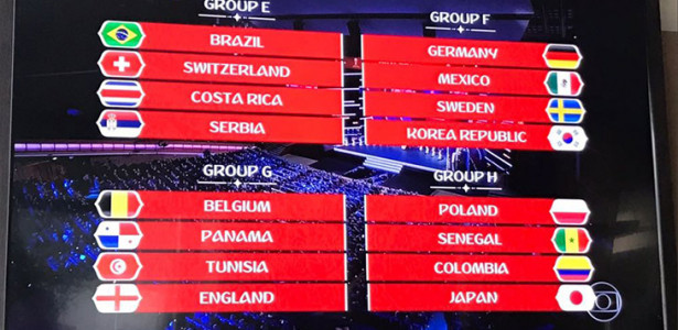 Fifa define Grupos para a primeira fase da Copa do Mundo 2018 - Esporte -  4oito