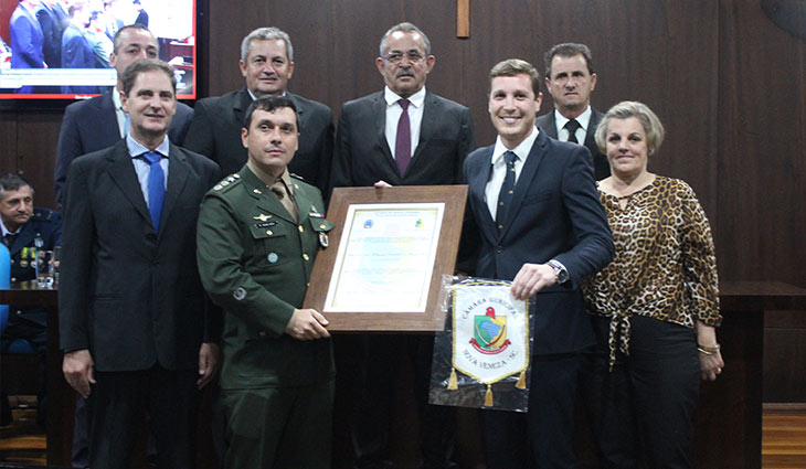 Agência ALESC  Sessão solene de homenagens em Nova Veneza